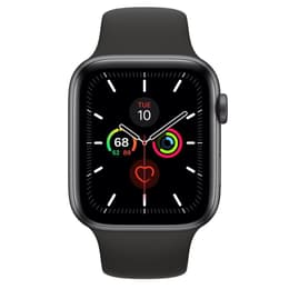 Apple Watch (Series 5) 2019 GPS + Cellular 44 mm - Aluminium Gris sidéral - Bracelet sport Noir