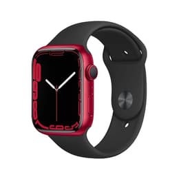 Apple Watch (Series 7) 2021 GPS 45 mm - Aluminium Rouge - Bracelet sport Noir