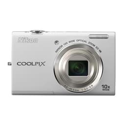 Compact Coolpix S6200 - Blanc + Nikon Nikkor Wide Optical Zoom ED VR 25-250 mm f/3.2-5.8 f/3.2-5.8
