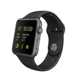 Apple Watch (Series 5) 2019 GPS + Cellular 40 mm - Acier inoxydable Noir - Sport Noir