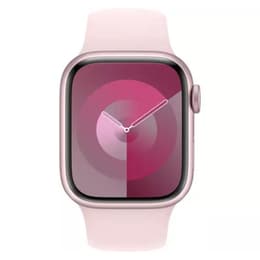 Apple Watch Series 9 (2023) GPS + Cellular 45 mm - Aluminium Rose - Bracelet sport Blanc