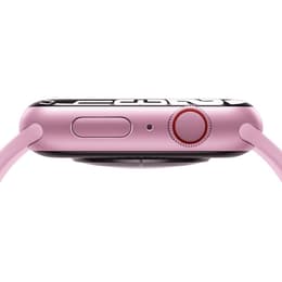 Apple Watch Series 9 (2023) GPS + Cellular 45 mm - Aluminium Rose - Bracelet sport Blanc