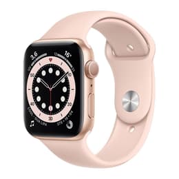 Apple Watch (Series 6) 2020 GPS + Cellular 44 mm - Aluminium Or - Bracelet sport Rose
