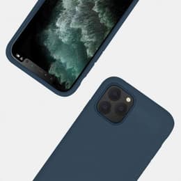Coque iPhone 11 Pro et 2 écrans de protection - Silicone - Bleu marine