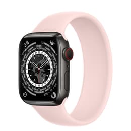 Apple Watch (Series 6) 2020 GPS 44 mm - Aluminium Noir - Bracelet sport Rose