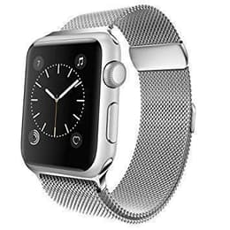 Apple Watch (Series 1) 2016 GPS 42 mm - Acier inoxydable Argent - Milanais Argent