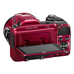 CoolPix L830 - Rouge/Noir + Nikon Wide Optical Zoom ED Nikkor 4.0-136mm f/3-5.9 VR f/3-5.9