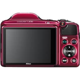 CoolPix L830 - Rouge/Noir + Nikon Wide Optical Zoom ED Nikkor 4.0-136mm f/3-5.9 VR f/3-5.9