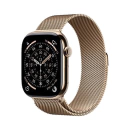 Apple Watch Series 11 (2025) GPS 42 mm - Aluminium Or rose - Bracelet milanais Or