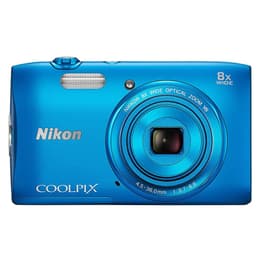 Compact Coolpix S3700 - Bleu + Nikon Nikkor 8x Wide Optical Zoom 25-200mm f/3.7-6.6 VR f/3.7-6.6