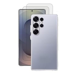 Coque Galaxy S25 Ultra et 2 écrans de protection - TPU - Transparent