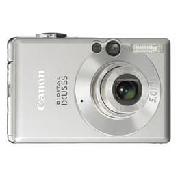 Compact - Canon Ixus 55 Argent + Objectif Canon Zoom optique 5.8-17.4mm