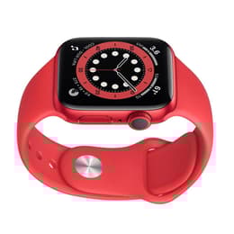 Apple Watch Series 6 (2020) GPS 40 mm - Aluminium Rouge - Bracelet sport Rouge
