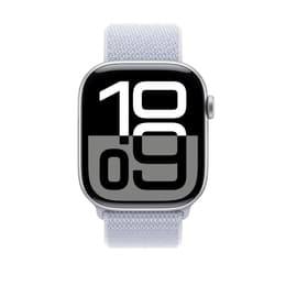 Apple Watch Series 10 (2024) GPS 42 mm - Aluminium Argent - Boucle sport Bleu