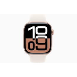 Apple Watch Series 10 (2024) GPS 46 mm - Aluminium Or rose - Bracelet sport Lumière stellaire