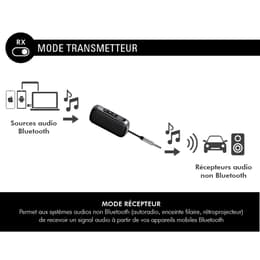 Accessoires audio Récepteur Bluetooth® SoundWave Jack 3.5mm + Emetteur 2 en 1 Noir + Garantie à vie Force Play
