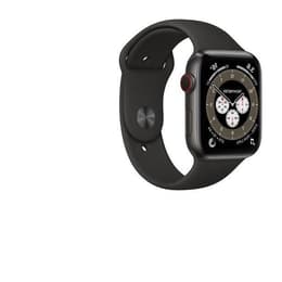 Apple Watch (Series 6) 2020 GPS + Cellular 44 mm - Titane Noir - Bracelet sport Noir