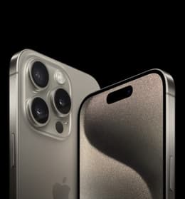Image of the iPhone 15 Pro/Pro Max front and rear camera systems.
