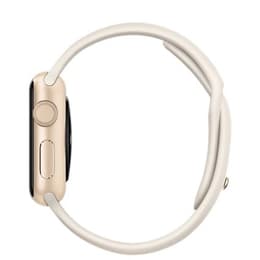 Apple Watch (Series 1)  38 mm - Aluminium Or -  Bracelet Sport BlancAntique