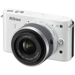 Hybride - Nikon 1 J2 - Blanc + Objectif Nikkor 10-30 mm