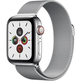 Apple Watch (Series 5) GPS + Cellular 40 mm - Acier inoxydable Argent - Milanais Argent