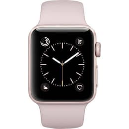 Apple Watch (Series 2) GPS 38 mm - Aluminium Or rose - Bracelet Sport Rose des sables