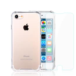 Coque iPhone SE (2022/2020)/8/7/6/6S et 2 écrans de protection - Plastique recyclé - Transparent