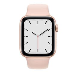 Apple Watch (Series SE) Septembre 2020 44 mm - Aluminium Or - Bracelet Sport Rose des sables