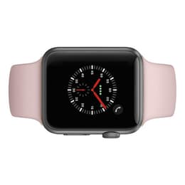 Apple Watch (Series 3) GPS + Cellular 42 mm - Aluminium Gris sidéral - Bracelet Sport Rose