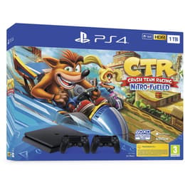 Sony PlayStation 4 Slim 1 To + Crash Team Racing, Avec 2 manettes sans fil DUALSHOCK 4