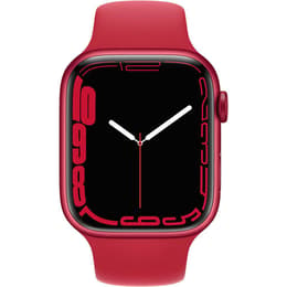 Apple Watch (Series 7) GPS 45 mm - Aluminium Rouge - Bracelet sport Rouge