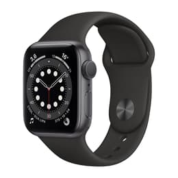 Apple Watch (Series 6) GPS + Cellular 44 mm - Aluminium Gris sidéral - Bracelet sport Noir