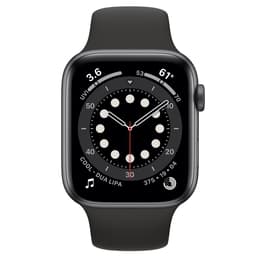 Apple Watch (Series 6) GPS + Cellular 44 mm - Aluminium Gris sidéral - Bracelet sport Noir