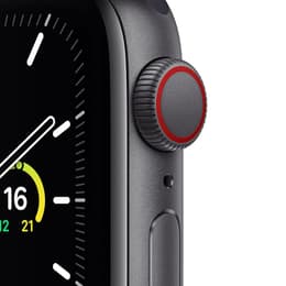 Apple Watch (Series 4) GPS + Cellular 40 mm - Aluminium Gris sidéral - Bracelet sport Noir