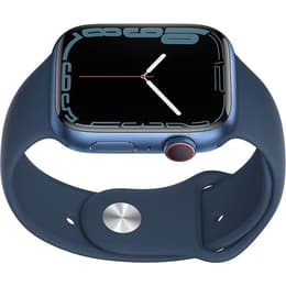 Apple Watch (Series 7) GPS + Cellular 44 mm - Aluminium Bleu - Bracelet sport Bleu