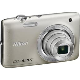 Compact Nikon Coolpix S2800 - Gris + Objectif Nikkor 5X Wide Optical Zoom 26-130mm f/3.2-6.5