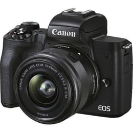 Hybride Canon EOS M50 Mark II - Noir + Objectif Canon Zoom Lens EF-M 15-45mm f/3.5-6.3 IS STM
