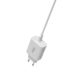 JAYM - Pack Chargeur Secteur Rapide USB-C 30W PD + Câble USB-C 2 mètres Compatible Lightning MFI Blanc