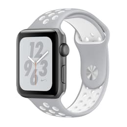 Apple Watch (Series 4) GPS 44 mm - Aluminium Gris sidéral - Sport Nike Gris/Blanc