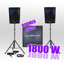 Enceintes sono Ibiza Sound Pack 1810 Sonorisation 1800W Caisson bi-amplifié