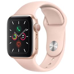 Apple Watch (Series 5) GPS + Cellular 40 mm - Acier inoxydable Or - Bracelet sport Rose
