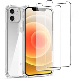 Coque iPhone 12 mini et 2 écrans de protection - TPU - Transparent