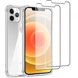 Coque iPhone 12/12 Pro et 2 écrans de protection - TPU - Transparent