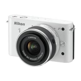Nikon 1 J1 - Blanc + Objectif Nikkor 1 10-30mm f/3.5-5.6 + 30-110mm f/3.8-5.6