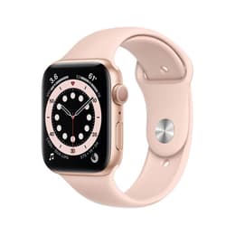 Apple Watch (Series 6) GPS 44 mm - Aluminium Or rose - Bracelet sport Rose des sables