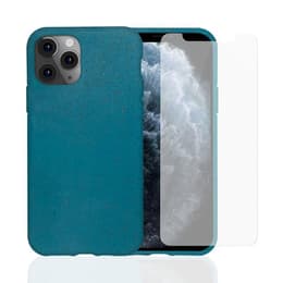 Coque et 2 écrans de protection iPhone 11 Pro - Compostable - Bleu