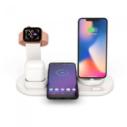 Station de charge 6 en 1 sans fil pour iPhone, Samsung, Apple Watch et Airpods - Blanc