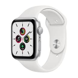 Apple Watch (Series 4) GPS + Cellular 40 mm - Aluminium Argent - Bracelet sport Blanc