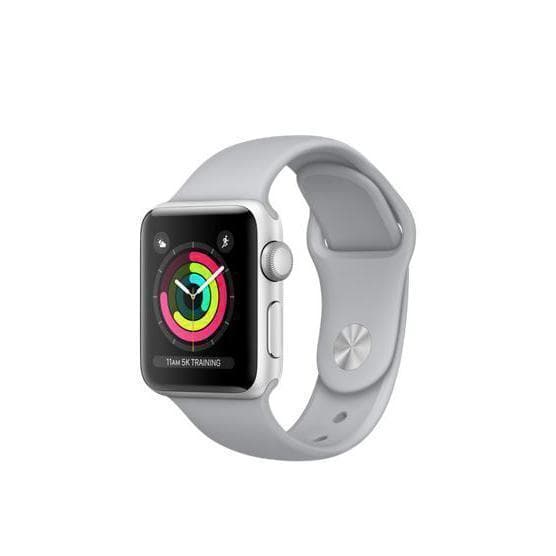 Apple Watch (Series 3)  42 mm - Aluminium Argent -  Bracelet Sport Gris