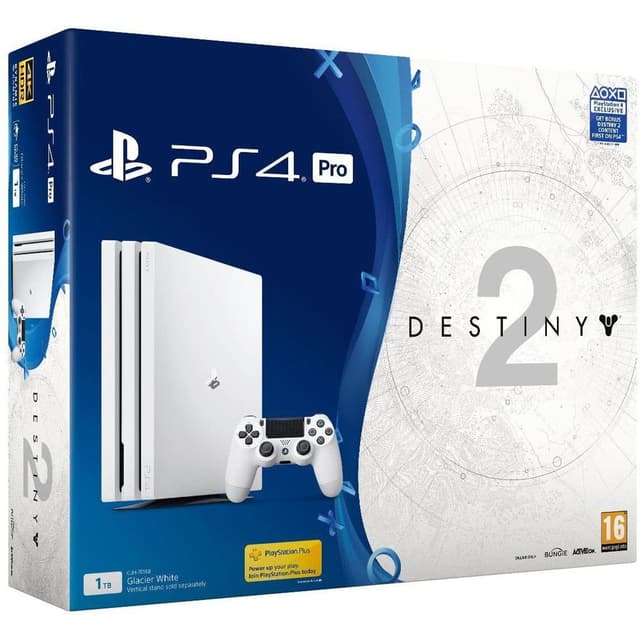 PlayStation 4 Pro 1000Go - Glacier white + Destiny 2